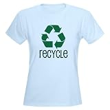 recycle Women's Pink T-Shirt Peace Women's Light T-Shirt by CafePress