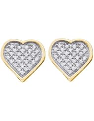 0.15CTW DIAMOND HEART EARRINGS