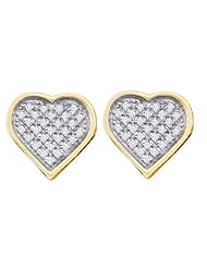 0.15CTW DIAMOND HEART EARRINGS