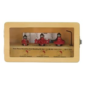 Freud 89-150 Three Piece Round Over/Beading Router Bit Set (1/2" Shank)