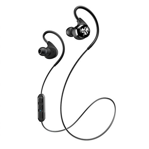 JLab Audio Epic Bluetooth 4.0 Wireless Sports Earbuds with 10 Hour Battery and IPX4 Waterproof Rating - Black