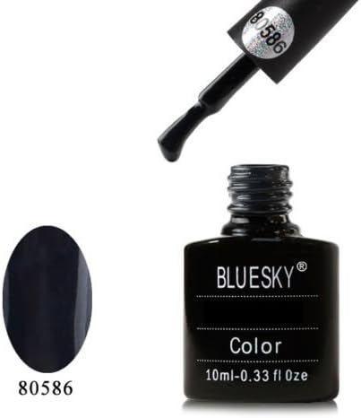 Bluesky Soak Off UV LED Gel Nail Polish DARK BLUE GRAY INDIGO FROCK 80586