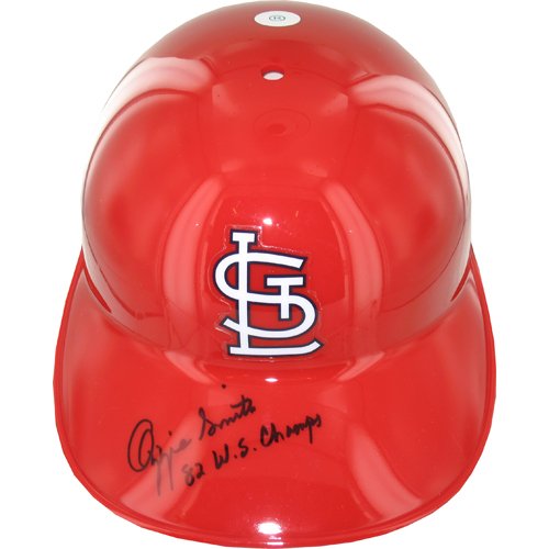 Steiner Sports MLB St. Louis Cardinals Ozzie Smith No Ear Flap Batting Helmet with 