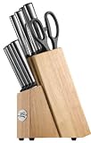 Ginsu Koden Series 10 Piece Commercial Stainless Steel Cutlery Set in Natural Block 5204