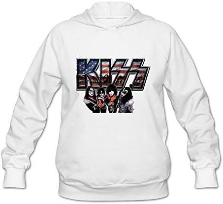 Kiss Tour 2016 Concert Hooded Sweatshirt For Women White