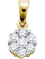 0.75CTW DIAMOND FLOWER PENDANT