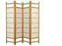 Asian Furniture - 6ft. Botanic Japanese Shoji Privacy Floor Screen Room Divider - 4 Panel Honey