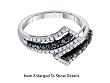 14k Genuine 1/2 Ctw. Black and White Diamond Ring