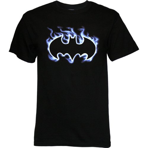  BATMAN "FLAMING LOGO" Tee Licensed