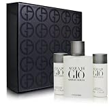Acqua di Gio by Giorgio Armani for Men 3 Piece Set Includes: 3.4 oz Eau de Toilette Spray + 1.7 oz After Shave Balm + 1.7 oz Hair & Body Shampoo
