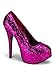 Sexy Hot Pink Glitter High Heel Platform Pump - 7