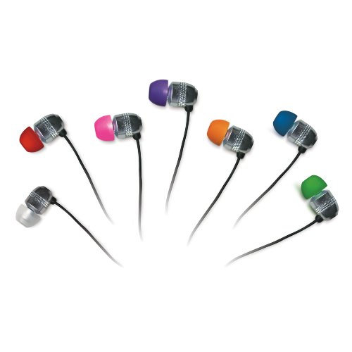 QElectronics NoiseIsolating Ear Buds with Volume Control Silver