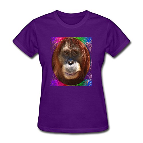 Orangutan Chic Small T-shirt Customized For Women Purple