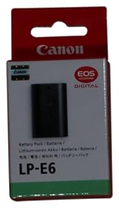 Canon LP-E6 Battery Pack for Select Canon Digital SLR Cameras (Retail Package)
