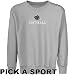 Lafayette College Leopards Youth Ash Custom Sport Logo Applique Crew Neck Fleece Sweatshirt (X-Large)