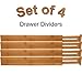 Lipper Bamboo Kitchen Drawer Dividers, - Adjust From 22