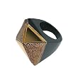 Diamond Rush Resin/Wood Ring on Black Band (I Goth You)