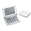 Satin Silver-tone Finish World Time Alarm Clock and Calculator
