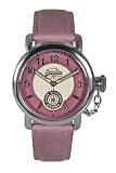Superdry Ladies Pink/Cream Dial Pink Coloured Leather Strap Watch
