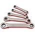 TEKTON 2210 Ratchet Box End Wrench Set, Metric, 5-Piece