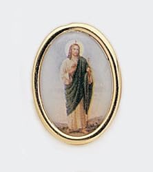 Gold Plated Religious Lapel Pin - Saint Jude