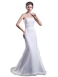 Strapless Satin/Tulle Mermaid Dots Print  Dress with a Court Train 