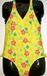 Girls Yellow/Multi Flowers One-Piece Swimsuit by In Gear. Sizes 4/5 to 14/16.