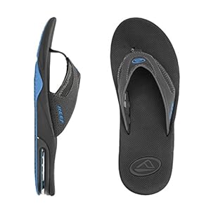 Reef - Fanning Mens Sandals, Size: 14 D(M) US, Color: Charcoal/Blue Pop