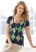Chadwicks Faux-Wrap Argyle Sweater