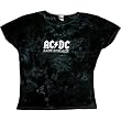 AC/DC "Back in Black" Junior Women's Tie-Dye T-Shirt