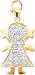 14k Gold Diamond Girl Charm (1/10 cttw)