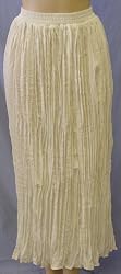 Long Broomstick Skirt, Ivory