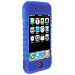 Apple iPhone 1st Gen (NOT for iPhone 3G) PDA Accessory Bundle Kit - Dark Blue Silicone Skin Cover Case with Armband + Body Screen LCD Protector Film Guard with Bonus Cleaning Cloth By Bargaincell