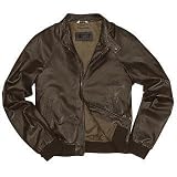Forzieri Men's Dark Brown Italian Genuine Leather Bomber Jacket