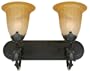 Yosemite Home Decor 94592PG El Capitan 18-Inch 2-Light Bathroom Vanity, Patina Grey