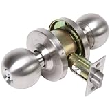 Legend 809080 Grade 2 Heavy Duty Residential, Ball Style Front Door Knob Entry Lockset, US26D Stainless Steel Finish