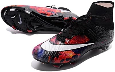 MonicKruh Shoes Mens Mercurial Superfly CR7 FG Black Football Soccer Boots Size US6.5