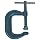 Armstrong 78-413 12-Inch Capacity Deep Throat Pattern C-Clamp, with Full-Length Screw