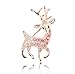 Sparkly Pink Purple Tone Cubic Zirconia Crystals Inlay Christmas Rudolph Reindeer Animal Brooches Pin BR130