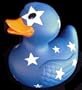 Blue Star Patriotic Rubber Duck