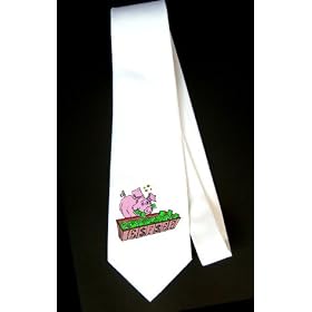 Party Decoration Necktie with eating, currency, pig, trough, money