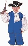 New Kids Boys Costume Blue Historical Colonial Outfit M Boys Medium (US size 8-10)