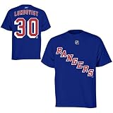 New York Rangers Hendrik Lundqvist Royal Reebok T Shirt