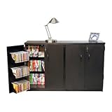 IMAGE OF Black Venture Horizon Basic Double Wide CD,DVD Media Storage Cabinet in Multiple Finishes