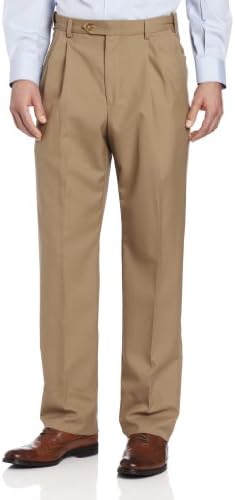 Ascott Browne Men's Big-Tall Expander Pleat Front Pant, Tan, 52