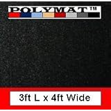 3ft 4ft Wide POLYMAT Black Speaker box carpet : Sub Box Carpet Truck Car Trunk Liner,... 