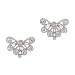 Lace C.Z. Diamond Sterling Silver Stud Earrings