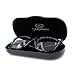 Classic Smooth Eyeglass Case with Microfiber cleaning cloth | 100% Money Back Guarantee | Unisex | For men and Women | Medium Size | Smooth and Sturdy | Protective | AS196 Black