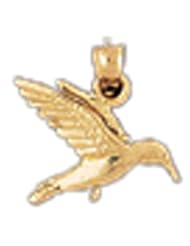 Dazzlers Solid 14k Gold Bird Charm Pendant Available in three colors from jewelsberry (weights: 1.5 grams only)