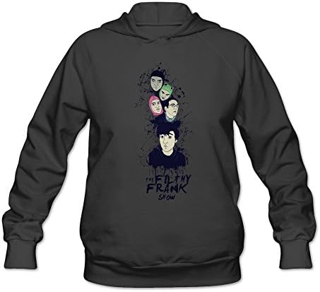 MENEO Women's The Filthy Frank Show Hooded Shirt Black S